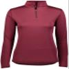 Augusta Sportswear Womens Attain Wicking Quarter Zip Pullover - Running Long Sleeve Jacket with Sun Protection 4B Maroon view 3