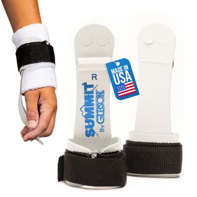 Gibson Athletic Summit Ring Gymnastic Grips for Boys, Durable Leather Grip for Secure Grip, Hand Grips for Early Competitor Gymnasts, Gymnastics Grips for Boys - Made In USA