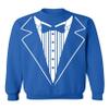 P&B Tuxedo White Funny Crewneck Sweatshirt, 2XL, Royal view 1