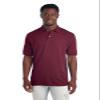 Jerzees Men's SpotShield 2 Button Rib Knit Polo Shirt_L_Maroon view 1