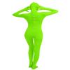 Girls' Women's Full Body Open Face Spandex Unitard Mask Zentai Costume Bodysuit (XL, Fluorescent Green) view 2