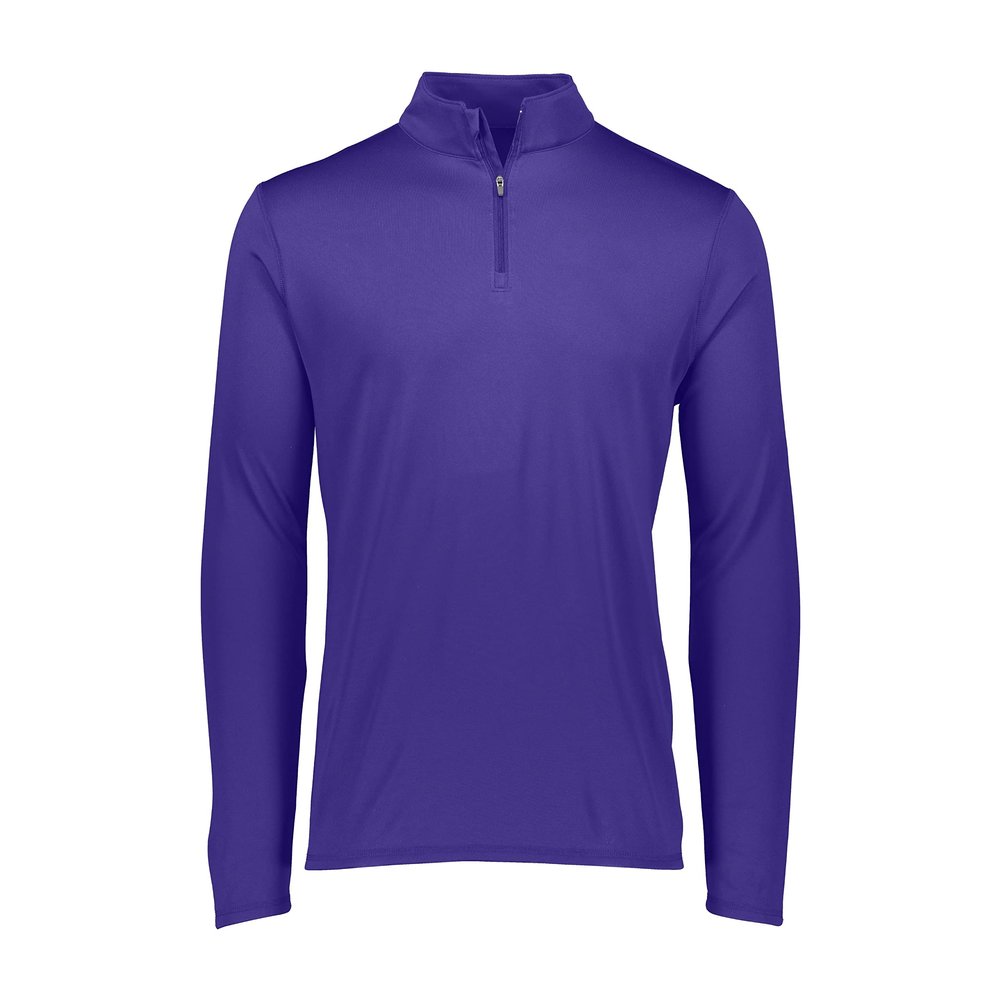 Augusta Sportswear Men's Attain Light Weight Wicking Knit 1/4 Zip Pullover - Moisture-Wicking Athletic Performance and Comfort Wear Purple 2XL