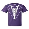 P&B Tuxedo White Funny Men's T-Shirt, L, Purple view 1