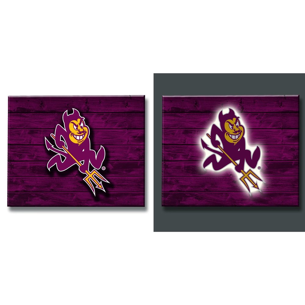Team Sports America Arizona State Sun Devils Lit Mixed Material Wall Decor