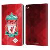 Head Case Designs Officially Licensed Custom Customized Personalized Liverpool Football Club Crest Geometric Red Logo 1 Leather Wallet Case Compatible with Apple iPad Air 2 (2014) view 1