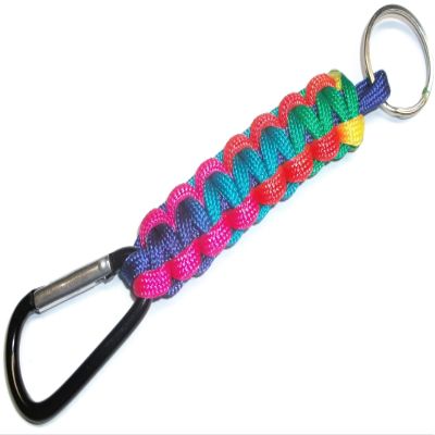 RedVex Cobra Style Carabiner Key Fob/Keychain - Aluminum Carabiner - (Qty2) - Choose your Color and Size (8 inch, Rainbow (coloring varies))