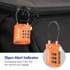 SURE LOCK TSA Approved Combination Luggage Locks with Open Alert Indicator  Durable Zinc Alloy Cable Travel Locks with Large Easy-Read Dials for Suitcases, Backpacks & Gym Bags Orange 4 Pack view 4