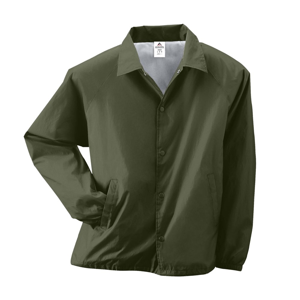 Augusta Sportswear Nylon Coach's Jacket/Lined - Rain-Ready, Water-Resistant Outerwear for Coaches & Outdoor Activities