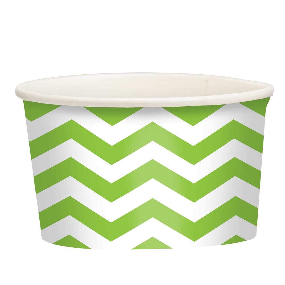 Chevron Treat Cups, Pack of 20 (Lime)