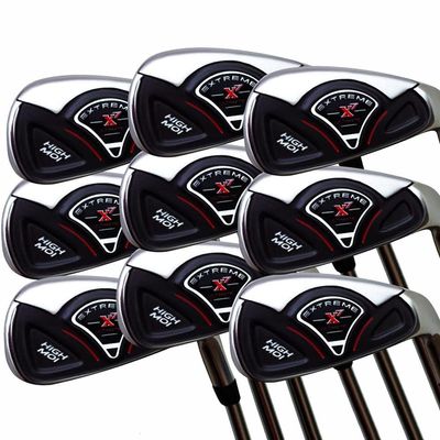 Extreme X7 High MOI Short Senior Men's Complete 9-Piece Iron Set (3-SW) Right Handed Senior Flex A Flex Club (Short Men - 5' to 5'4") with Premium Men's Arthritic Grip