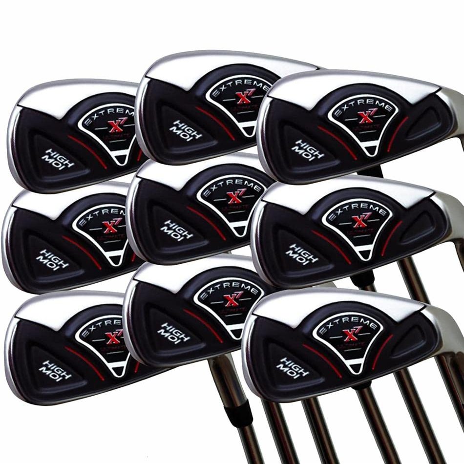 Extreme X7 High MOI Complete 9-Piece Short Men's Iron Set (3-SW) Right Handed Regular Flex R Flex Club (Short Men - 5' to 5'4")