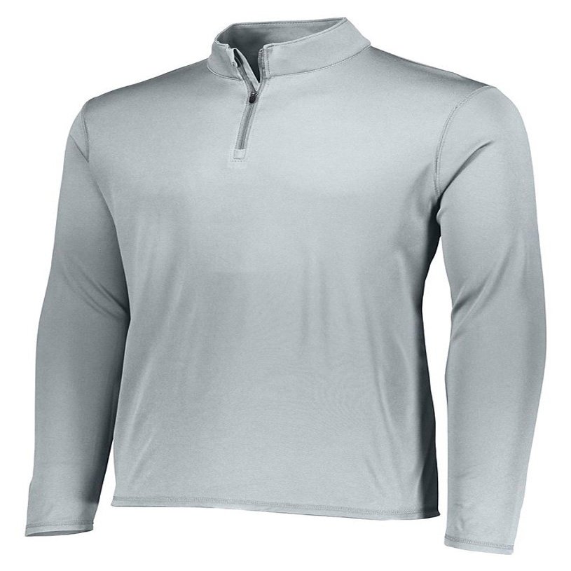 Augusta Sportswear Boys Attain 1/4 Zip Pullover L Silver