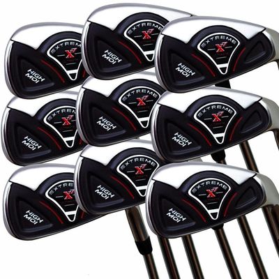 Extreme X7 High MOI Petite Senior Ladies Complete 9-Piece Iron Set (3-SW) Right Handed Lady Flex L Flex Club (Petite - 5' to 5'3") with Premium Ladies Arthritic Grip