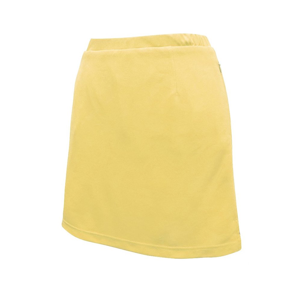 Monterey Club Women's Floral Emboss Texture Knit Skort #2919 (Butter, X-Large)