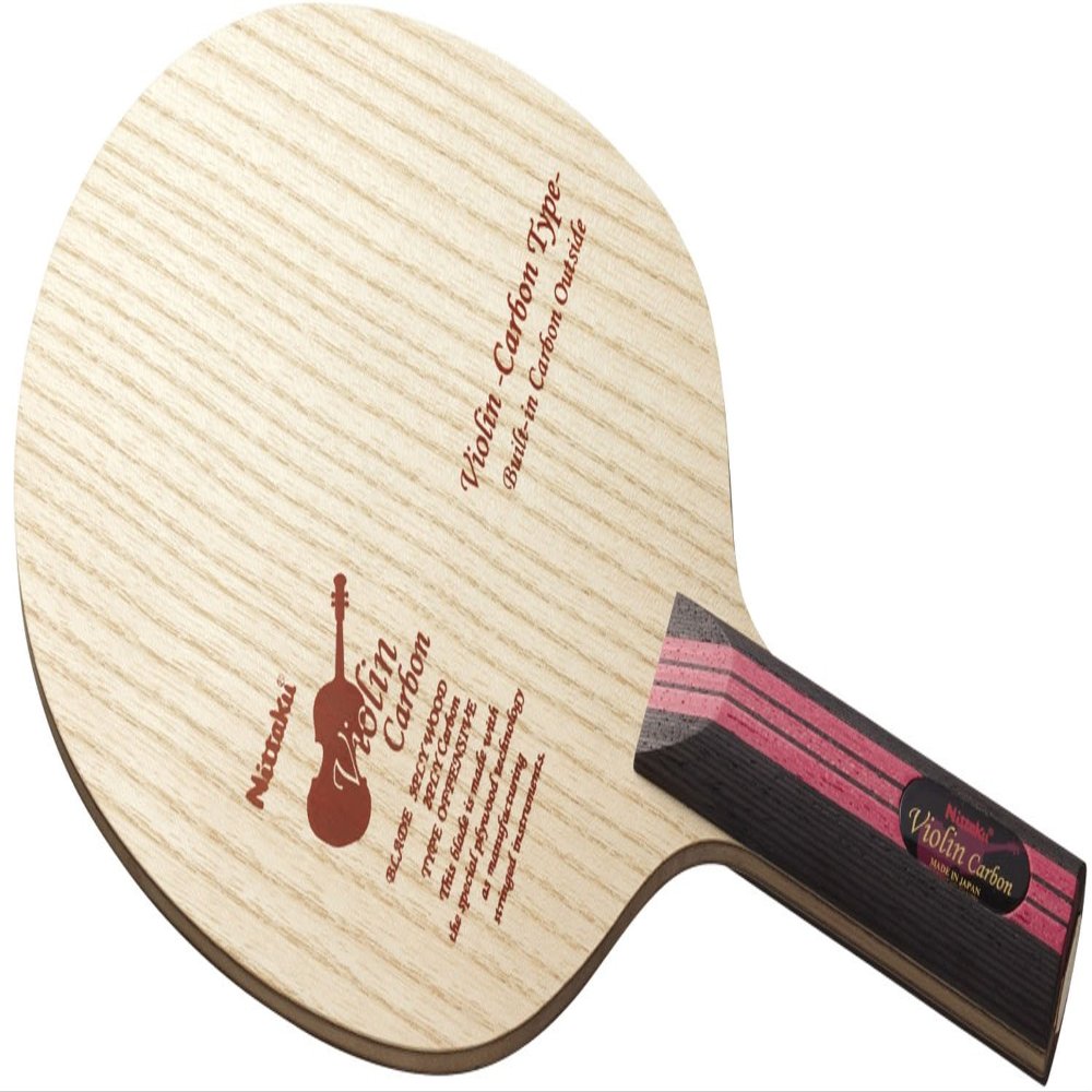 Nittaku NC-0431 Table Tennis Racket, Violin Carbon, Shake Hand, for Attack, Special Material, Straight