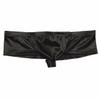 FEESHOW Men's Shiny Low Rise Bikini Briefs Bulge Pouch Cheeky Underwear Swimwear Black Medium (waistline:27.0-36.0") view 4