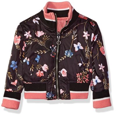 URBAN REPUBLIC baby girls Poly-sateen Jacket, Black01/Blk, 24 Months US