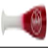 BamBooBat 18" Hand Trainer/Glove Pounder Wood Baseball Bat, White Handle/Bright Red view 1