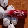 BamBooBat 18" Hand Trainer/Glove Pounder Wood Baseball Bat, White Handle/Bright Red view 4