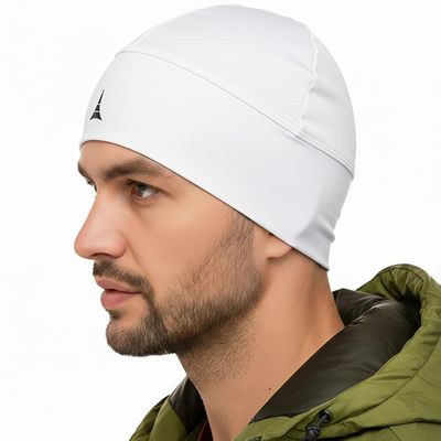 Helmet Liner Sweat Wicking Skull Cap Beanie. Ultimate Performance Moisture Wicking. Fits Under Helmets White
