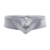 CHICTRY Men's Low Rise Bulge Pouch Enhancing Cheeky Bikini Briefs Underwear Silver-Gray XX-Large(Waist:32.0-42.0"/82-106cm) view 4