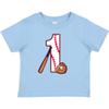 inktastic Baseball First Birthday- 1 Year Old Baby T-Shirt 24 Months 0100 Light Blue 2caf0 view 1