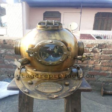 US NAVY SCUBA SCA MARK V DIVERS DIVING HEAVY HELMET DEEP SEA MARINE DIVERS GIFT