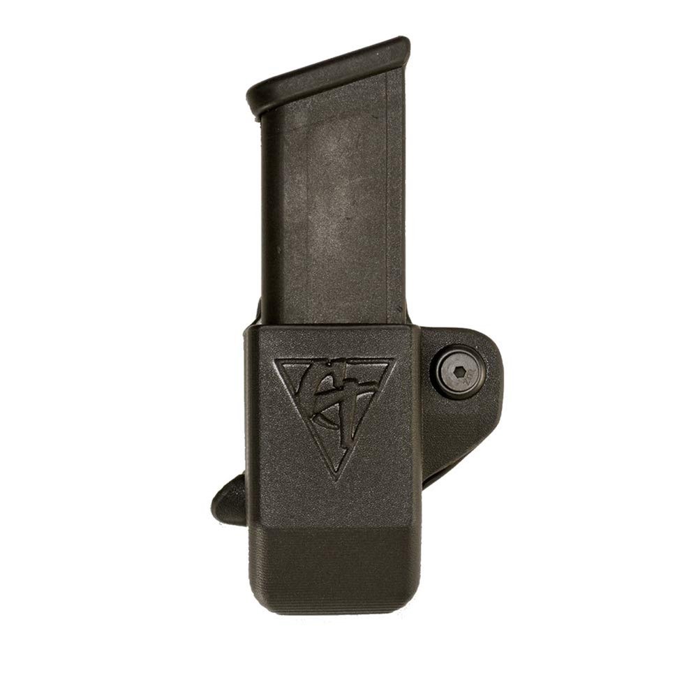 Comp-Tac Single Magazine Pouch with Belt Clip - Size 04 - Left Side Carry for Right-Handed Shooters - Compatible with Glock 9mm .40 Double Stack