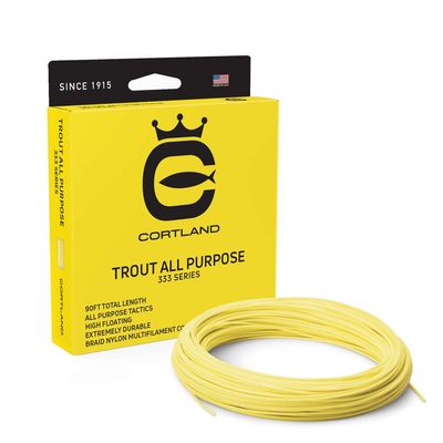 Cortland Trout-All Purpose Fly Line, Yellow 90ft, WF10F