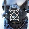 Antique Scuba Brass Divers Diving Helmet US Navy Mark V Deep Sea Marine Copper view 3