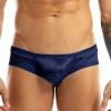 CHICTRY Men's Low Rise Bulge Pouch Enhancing Cheeky Bikini Briefs Underwear Dark Navy Large(Waist:28.0-38.5"/72-98cm) view 1