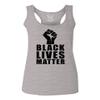 0011. Black Lives Matter Resist JUNEENTH Women's Tank Top Racerback (Light Gray Large) view 1