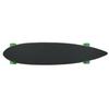 Moose Bamboo Pintail Longboard 9" x 43" 70mm 80a Bigfoot Green Wheels view 2