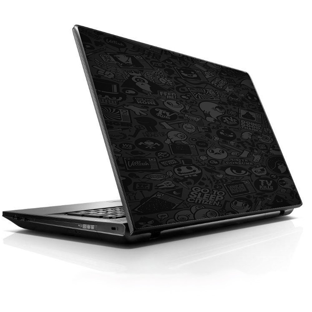 15 15.6 inch Laptop Notebook Skin Vinyl Sticker Cover Decal Fits 13.3" 14" 15.6" 16" HP Lenovo Apple Mac Dell Compaq Asus Acer Black Sticker Slap Design
