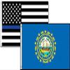 3x5 USA Police Blue New Hampshire State 2 Pack Flag Wholesale Set Combo 3'x5'