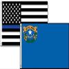 3x5 USA Police Blue Nevada State 2 Pack Flag Wholesale Set Combo 3'x5'