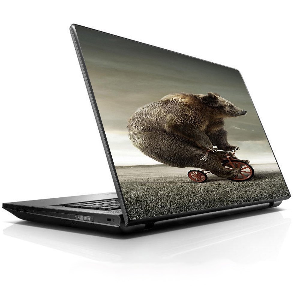 15 15.6 inch Laptop Notebook Skin Vinyl Sticker Cover Decal Fits 13.3" 14" 15.6" 16" HP Lenovo Apple Mac Dell Compaq Asus Acer Bear Riding Tricycle