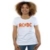 AC/DC Women's Distressed Red Logo T-Shirt Large White view 1