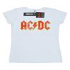 AC/DC Women's Distressed Red Logo T-Shirt Large White view 2