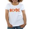 AC/DC Women's Distressed Red Logo T-Shirt Large White view 4