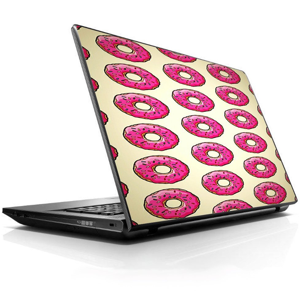 15 15.6 inch Laptop Notebook Skin Vinyl Sticker Cover Decal Fits 13.3" 14" 15.6" 16" HP Lenovo Apple Mac Dell Compaq Asus Acer Pink Sprinkles Donuts