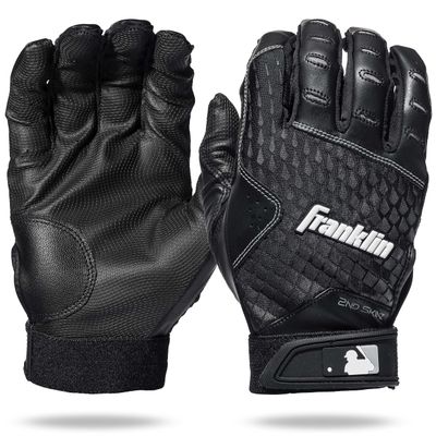Franklin Sports 2nd-Skinz Batting Gloves Black/Black Youth X-Small