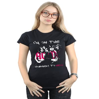 AC/DC Women's I'm On The Highway to Hell T-Shirt Small Black
