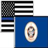 2X3 USA Police Blue Michigan State 2 Pack Flag Wholesale Set Combo 2X3