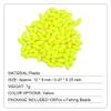 100Pcs Beads for Fishing Rigs Fishing Plastic Oval Beads Excellent Buoyancy Beads (Color : Yellow) view 2