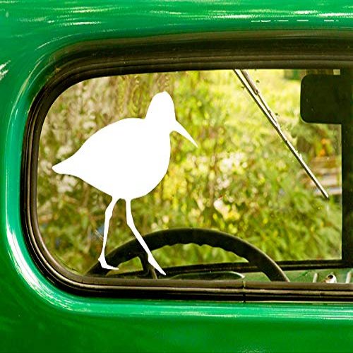 2 Sandpiper Bird Silhouette Decal Stickers White for Window Car Truck Jeep Laptop Bumper Rv