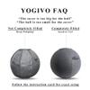 YOGIVO Sitting Ball Chair for Home Office Desk - Exercise and Stability Ball for Fitness, Pilates, and Ergonomic Balance - Includes Cover and Pump view 4