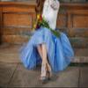 EllieHouse Womens Short Tutu Tulle Skirt with Sash Blue Size 5XL PC06 view 2