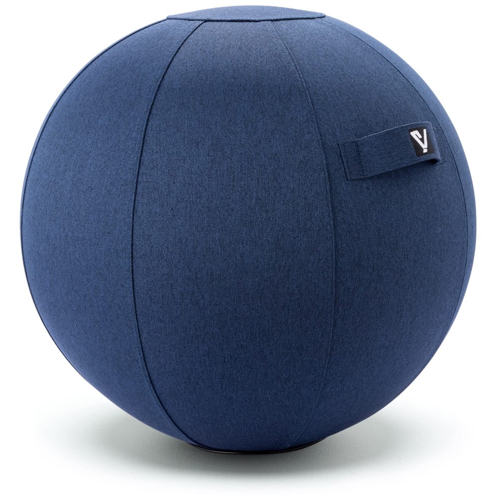 YOGIVO Sitting Ball Chair, Yoga Ball Chair Exercise Ball Chair for Home Office Desk, Stability Ball for Fitness & Pilates, Ergonomic Balance Ball Seat with Cover and Pump