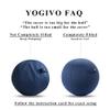 YOGIVO Sitting Ball Chair, Yoga Ball Chair Exercise Ball Chair for Home Office Desk, Stability Ball for Fitness & Pilates, Ergonomic Balance Ball Seat with Cover and Pump view 4
